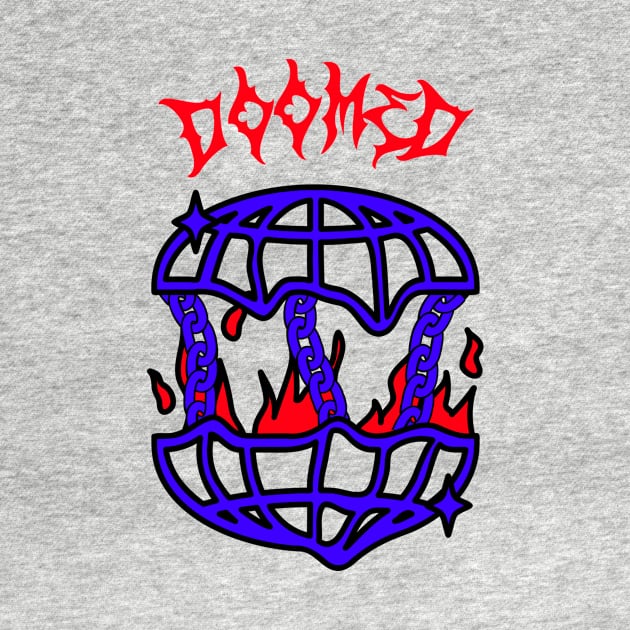 Doomed by Vintage Oldschool Apparel 